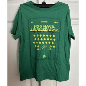 Cat & Jack Green You Have Leveled Up T-shirt NWT Child Size M 8 Gamer